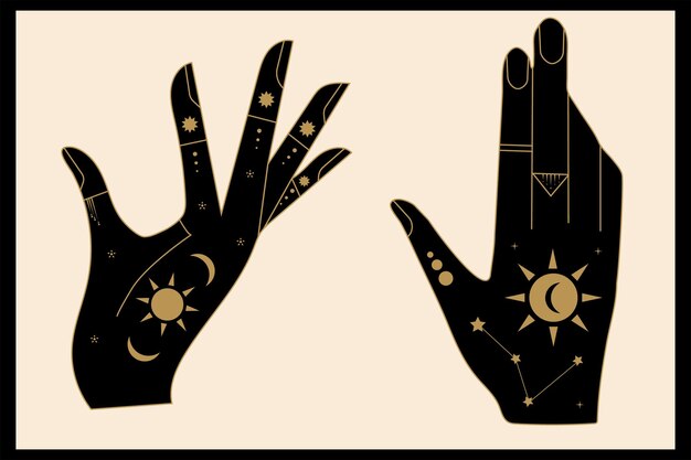 Premium Vector | Mystical hand illustration