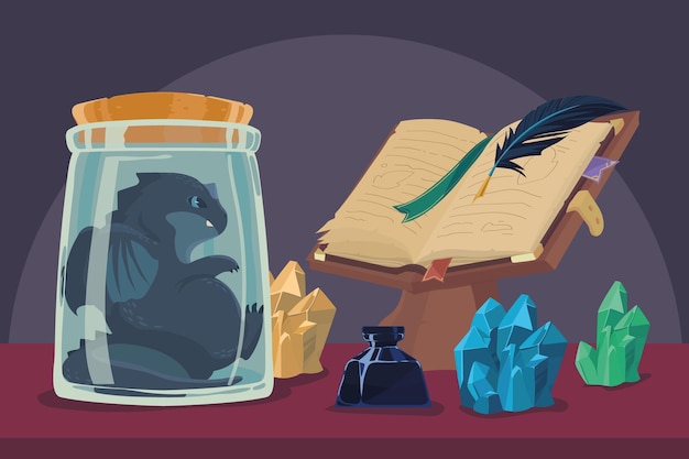 mystical objects for alchemy include book