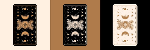 Mystical tarot desk card set