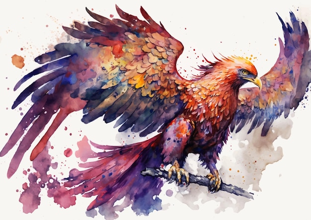 Mystieke Phoenix Vectorkunst om uw verbeelding te prikkelen