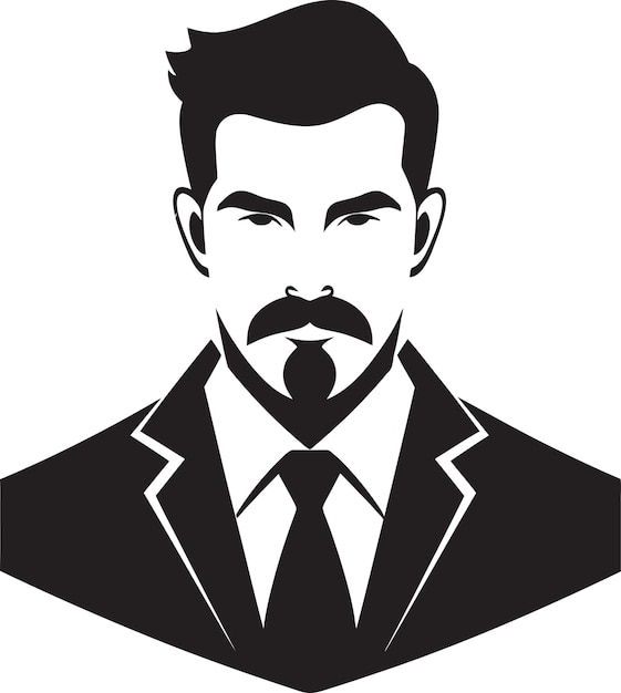 Vector mystifying black suit in icon