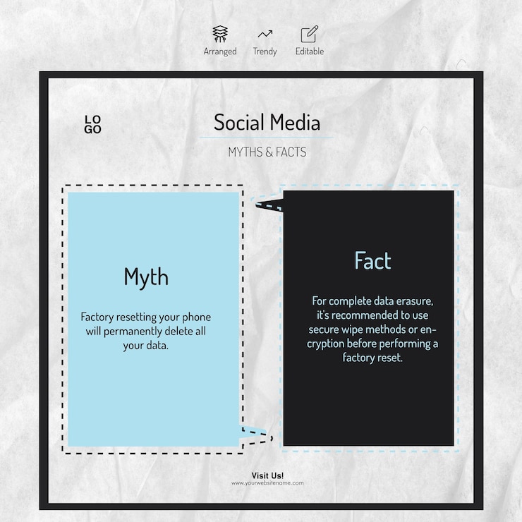 Vector myth amp fact post for social media
