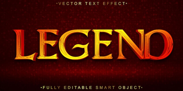 Vector myth legend vector volledig bewerkbaar smart object text effect