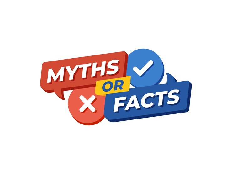 Mythen of feiten logo icoon label sticker badge trivia spel interactieve quiz vraag
