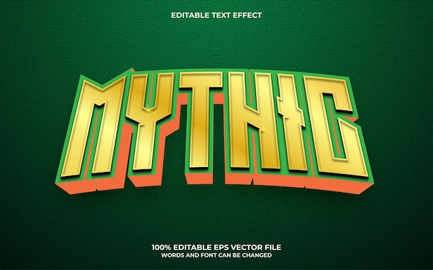 Mythic 3d text effect