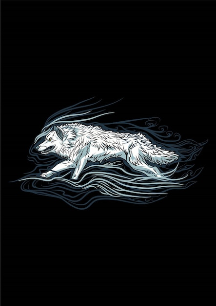 Vector mythical wolf