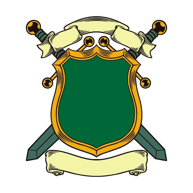 Mythological Animal Heraldic Logo Emblem Vector Illustration