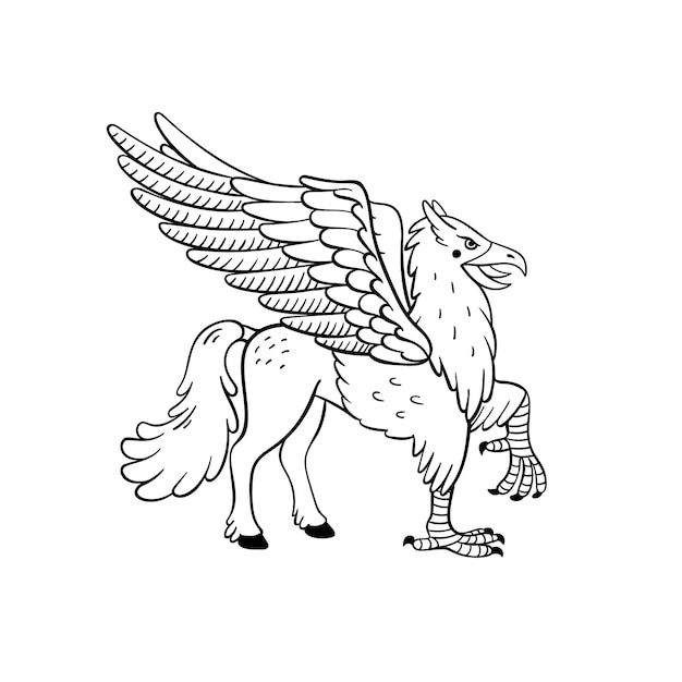 Mythological animal  hippogriff