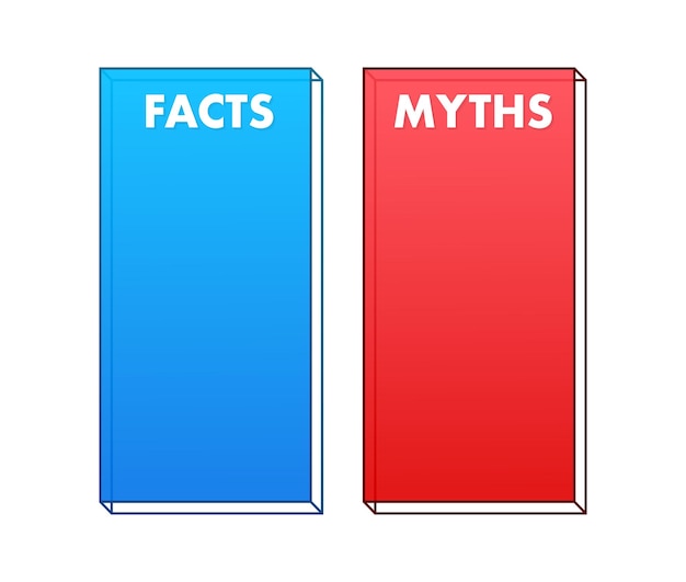 Myths facts facts great design for any purposes vector stock illustration