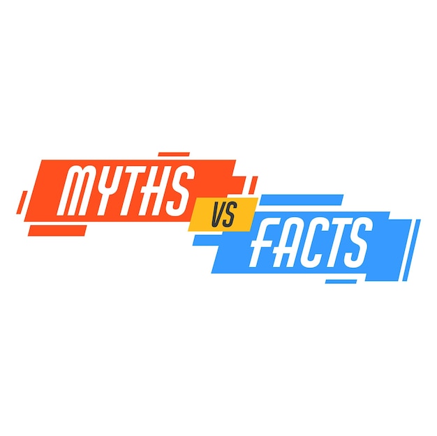 Myths vs facts icon Truth or false vector badge