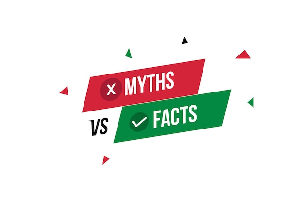 myths vs facts rectangle boxes