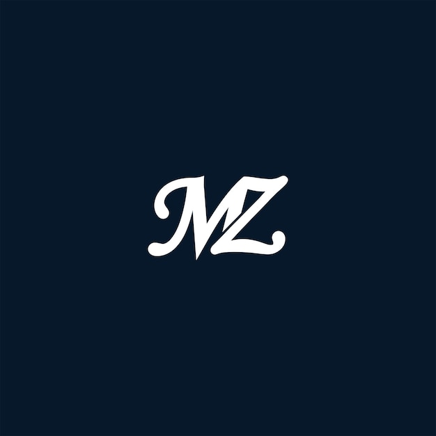 벡터 mz 문자 로고 디자인 mz 크리에이티브 이니셜 문자 로고 컨셉 mz 아이콘 디자인 m z