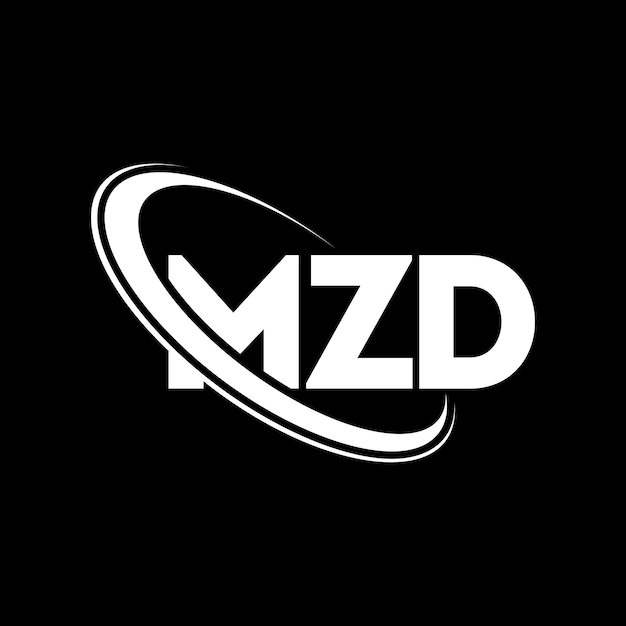 MZD 로고 MZD 문자 MZD 글자 로고 디자인 이니셜 MZD로고 원과 대문자 모노그램 로고 기술 비즈니스 및 부동산 브랜드를위한 MZD 타이포그래피