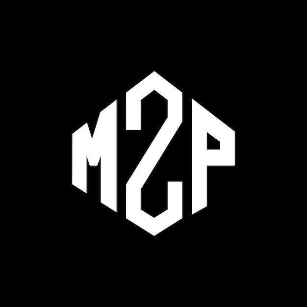 다각형 모양의 MZP 글자 로고 디자인 MZP 다각형 및 큐브 모양의 로고 설계 MZP 육각형 터 로고 템플릿 색과 검은색 MZP 모노그램 비즈니스 및 부동산 로고