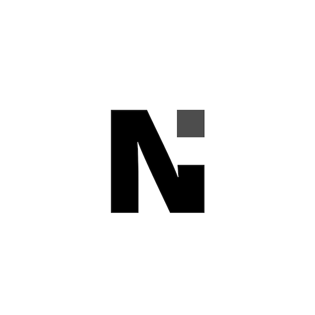 Вектор дизайна логотипа буквы N