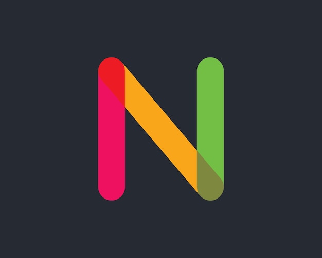 N alphabet logo design Vector