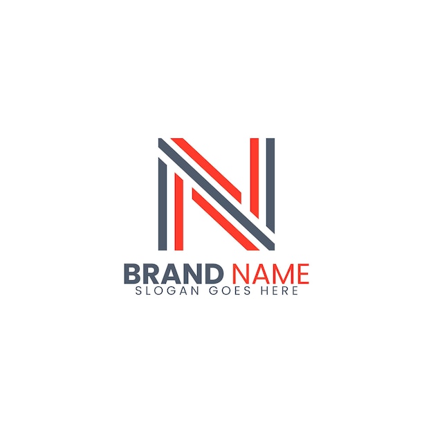 N brief logo ontwerp vector