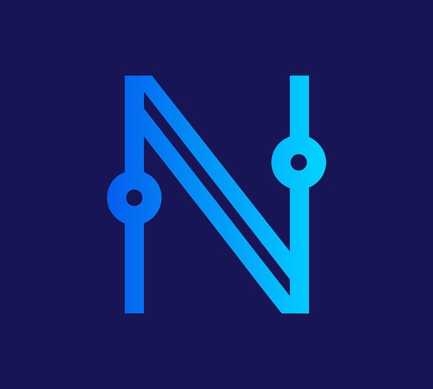 Vector n brief tech-logo