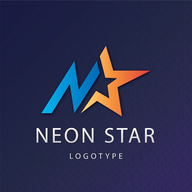 Vector n en star-logo sjabloon