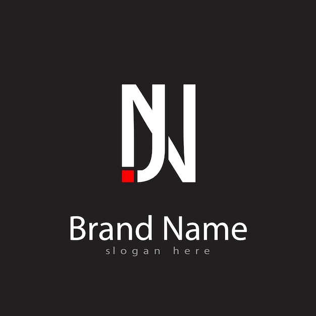 Дизайн символа логотипа N j