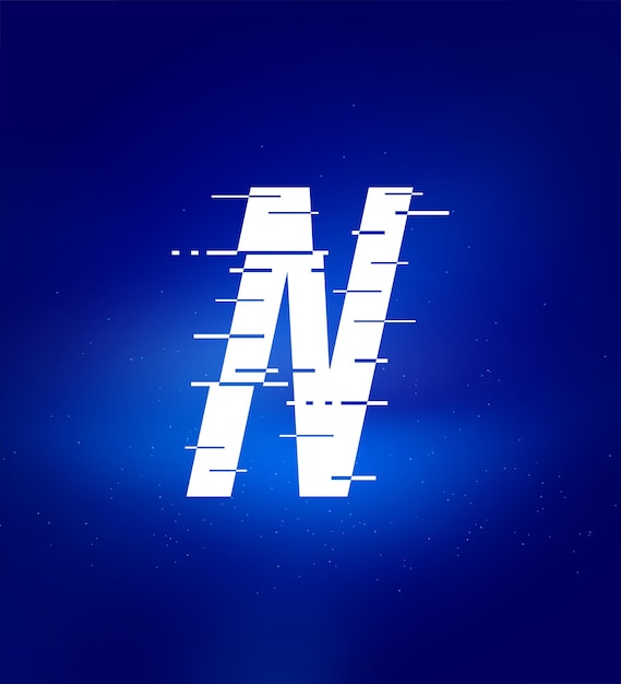 Логотип быстрой скорости буквы N. Анимированные буквы. Технологические этикетки, заголовки матчей, спортивные плакаты, книги