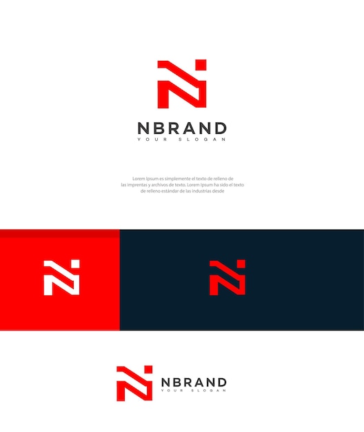Vector n letter logo brand icon identiteitsteken n letter symbol template