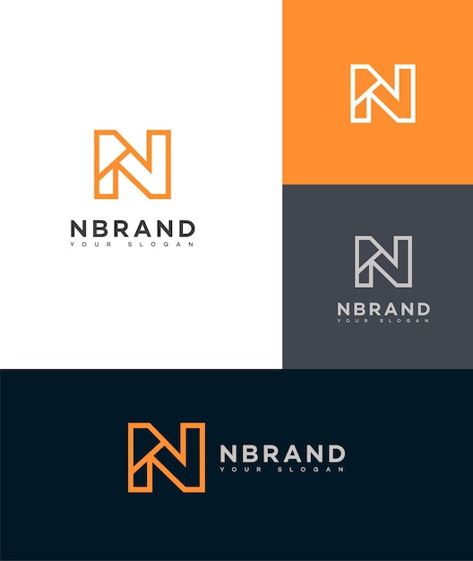 n letter logo brand icon identity sign n letter symbol template