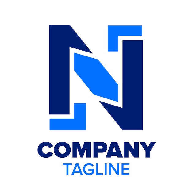 n letter logo for company