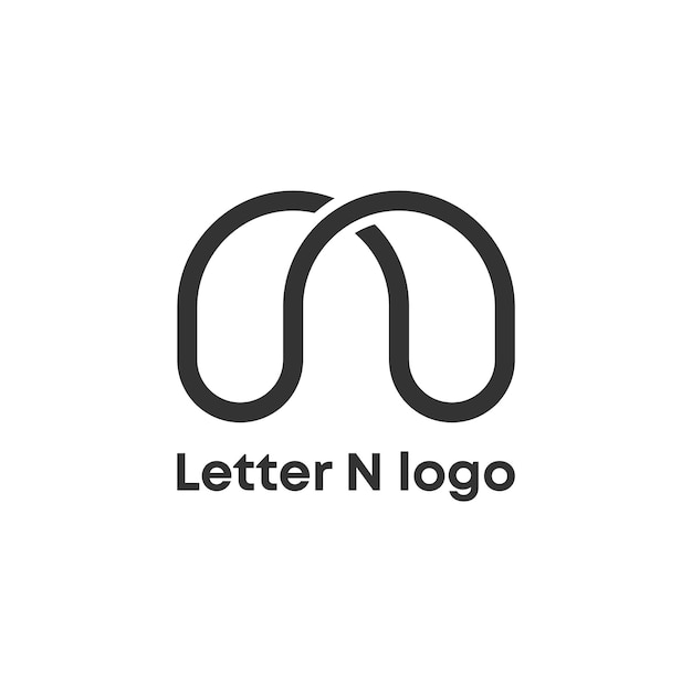 N letter logo design