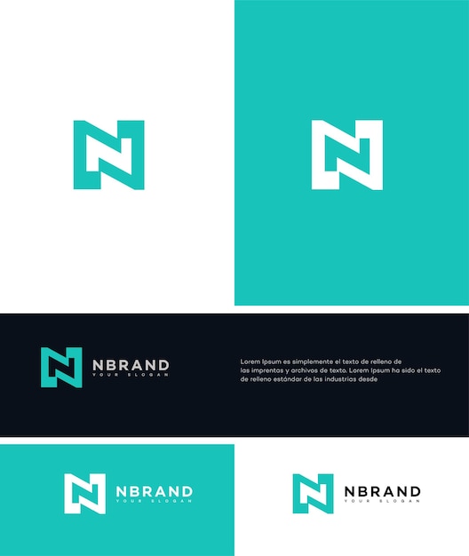 Vector n letter logo icon brand identity sign n letter symbol template (sjabloon voor het symbool van de letter n)