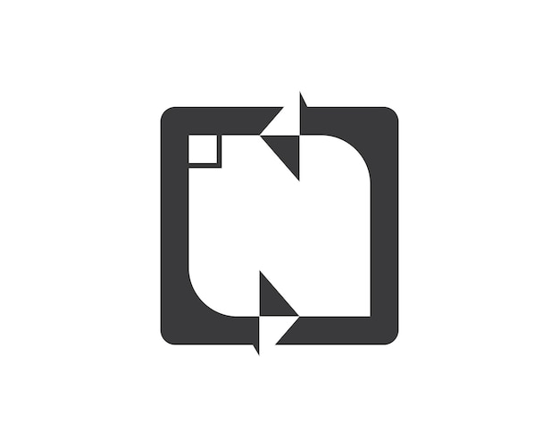 N letter logo icon illustration vector