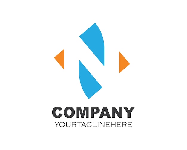 n letter logo icon illustration vector
