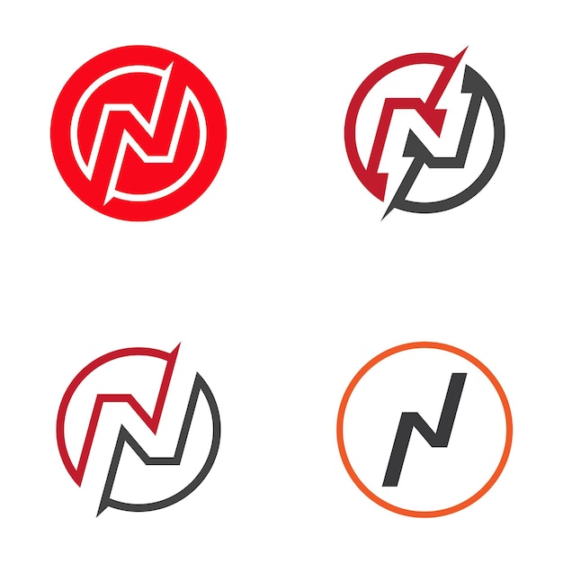 N Letter Logo Template vector icon illustration design