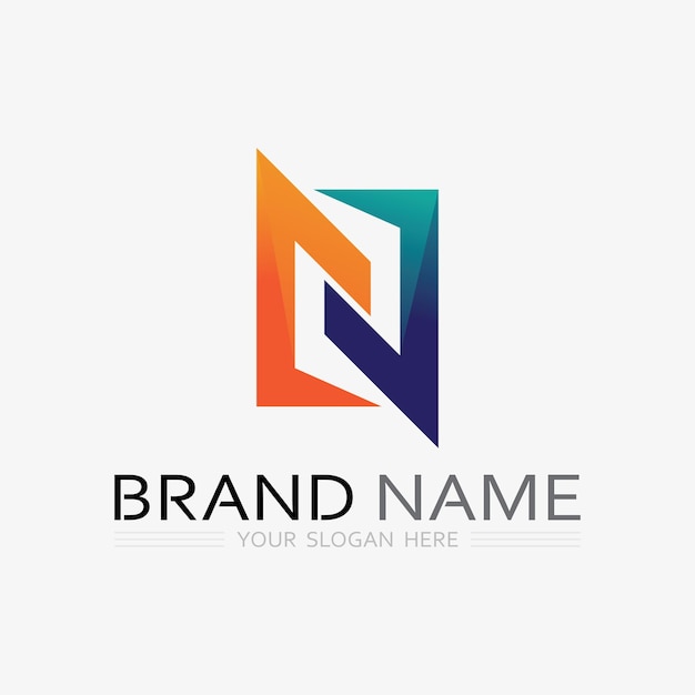 N Letter Logo Template vector icon illustration design