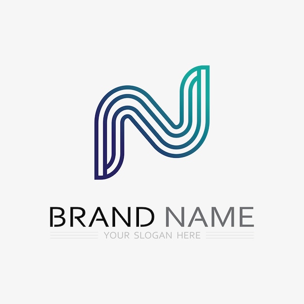 N Letter Logo Template vector icon illustration design