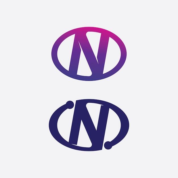 Вектор n письмо шаблон логотипа