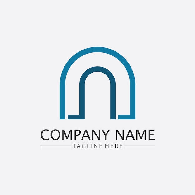 N lettera logo template