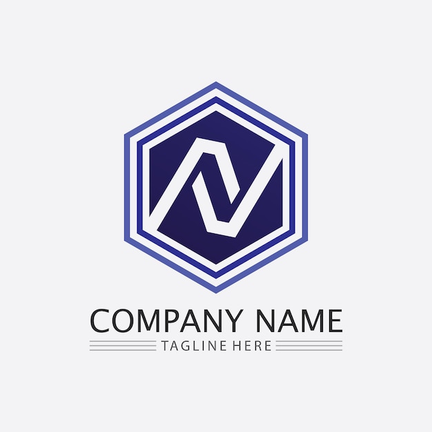 N lettera logo template