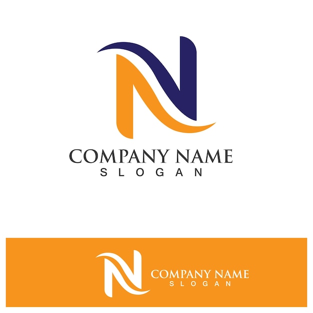 N letter logo template