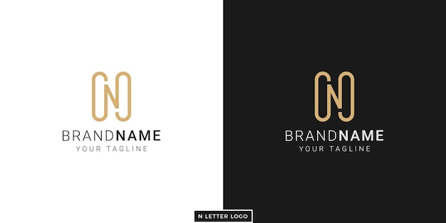 N Letter Minimal Logo Design Vector Template, N Letter Monogram Logo,