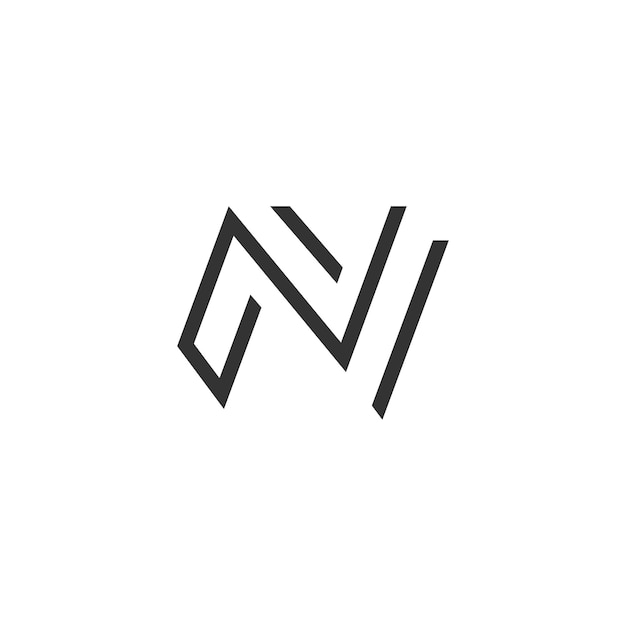 N письмо дизайн логотипа недвижимости N письмо значок дизайн логотипа вектор
