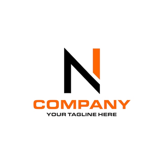 N letter simple logo