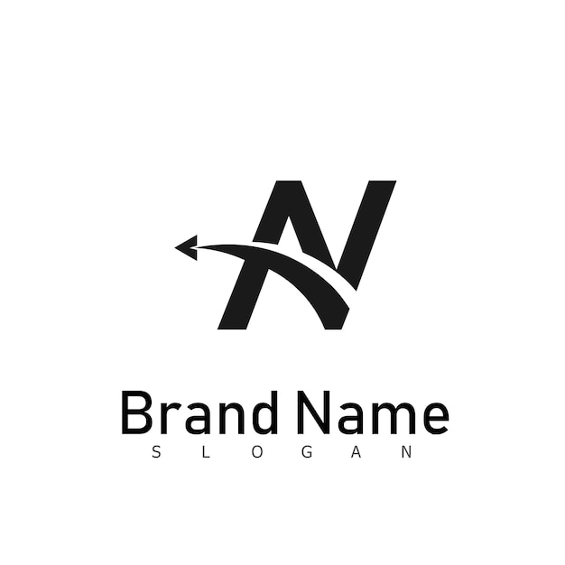 N logo design symbol letter