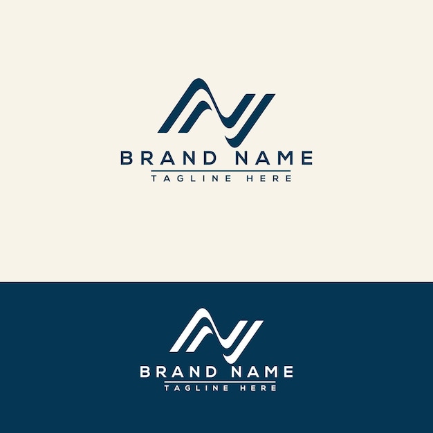 Элемент векторного графического брендинга шаблона логотипа N.
