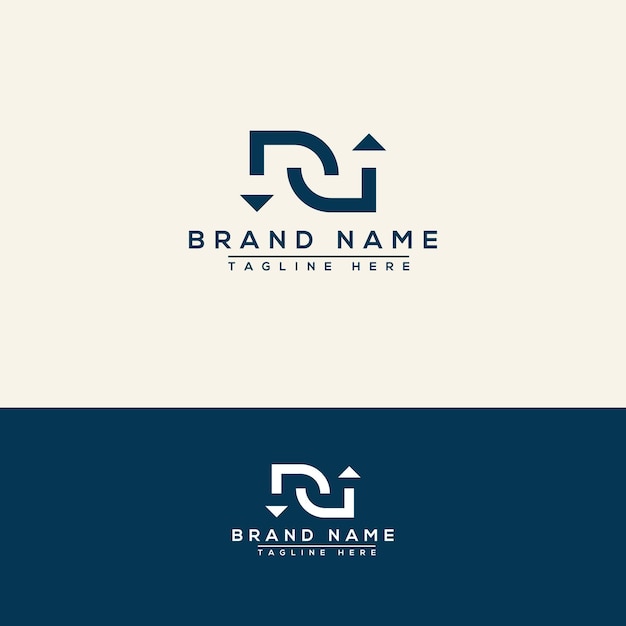 N logo design template vector graphic branding element.