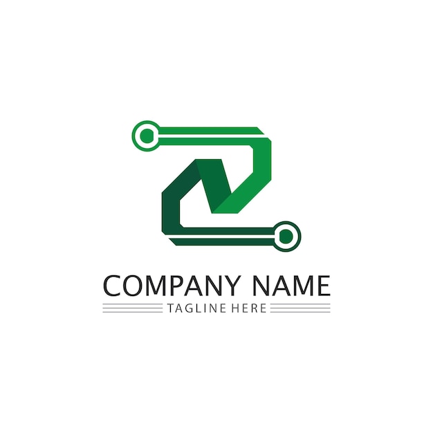 N logo font company logo business and letter initial N design vector and letter for logo