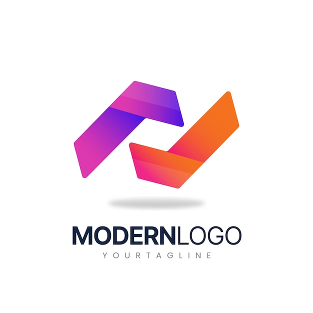 Vector n logo mark letter mark logo modern n logo