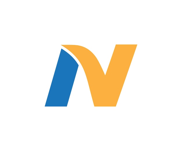 Шаблон дизайна логотипа N векторного логотипа