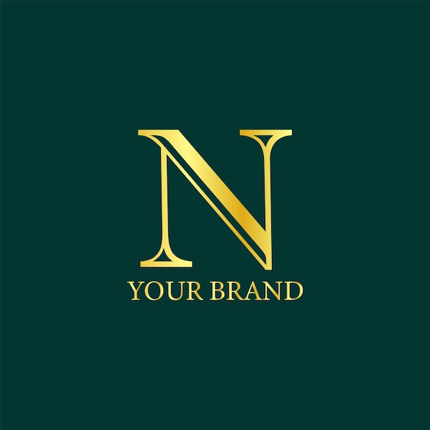 N luxe logo ontwerpsjabloon