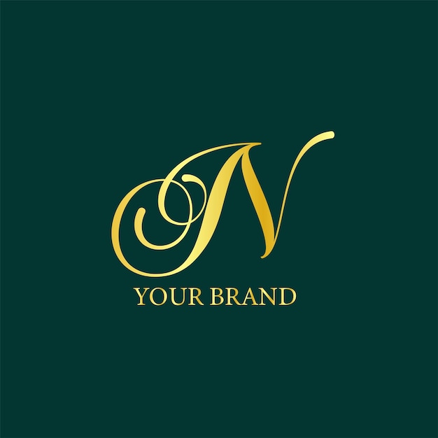 Шаблон дизайна логотипа N Luxury